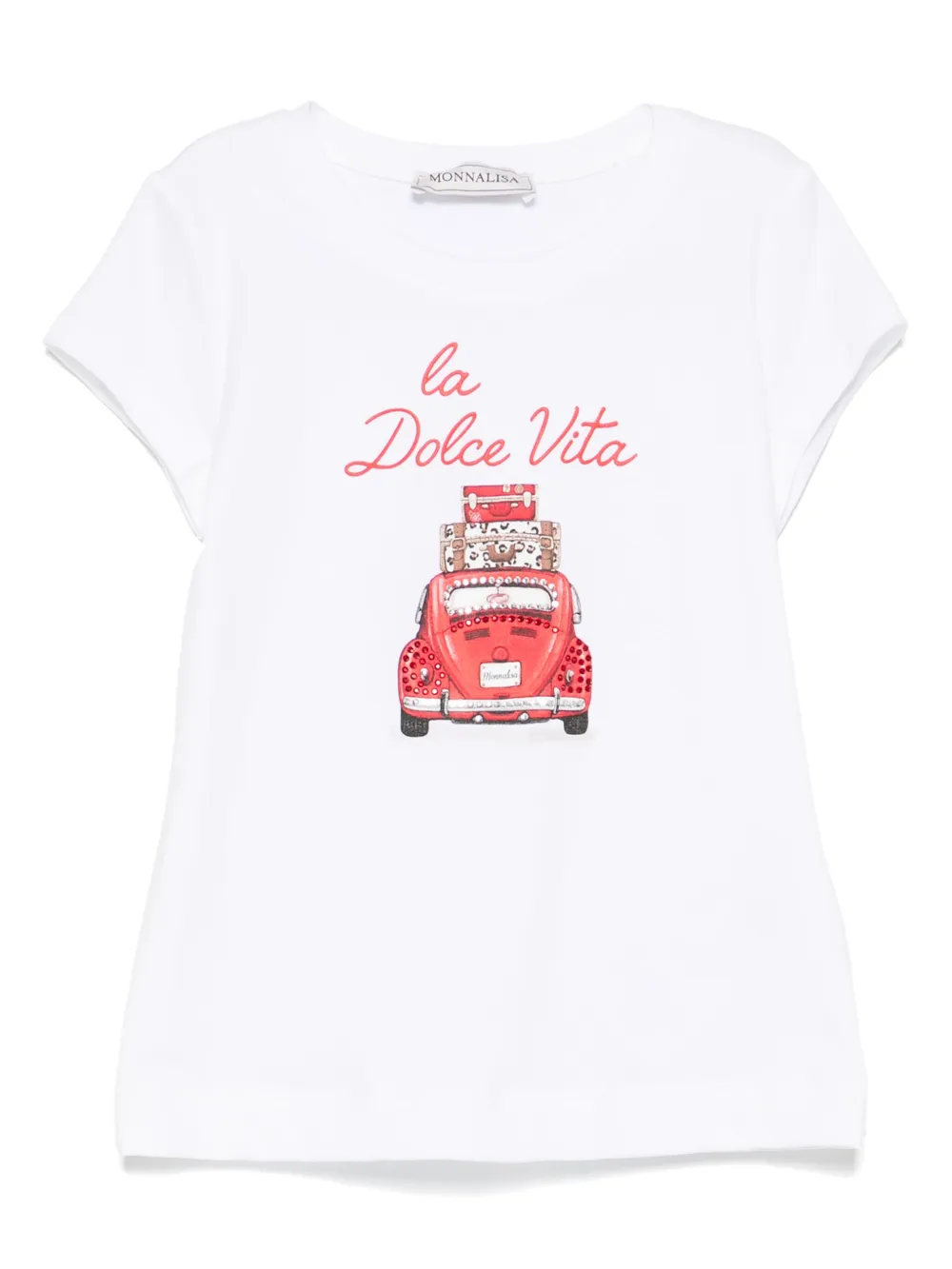 Monnalisa T-shirt met print Wit