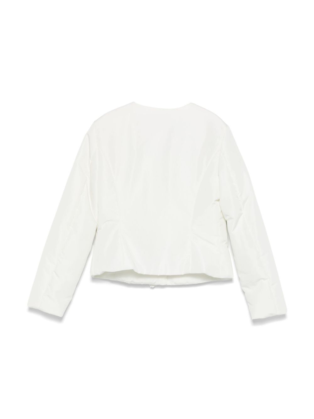 Monnalisa ruffled-trim puffer jacket - White