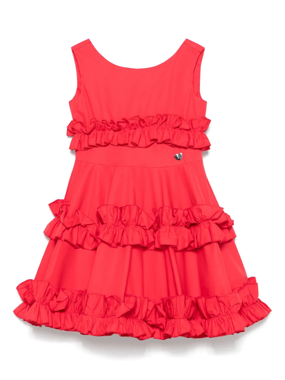 Monnalisa Jurk met ruches Rood