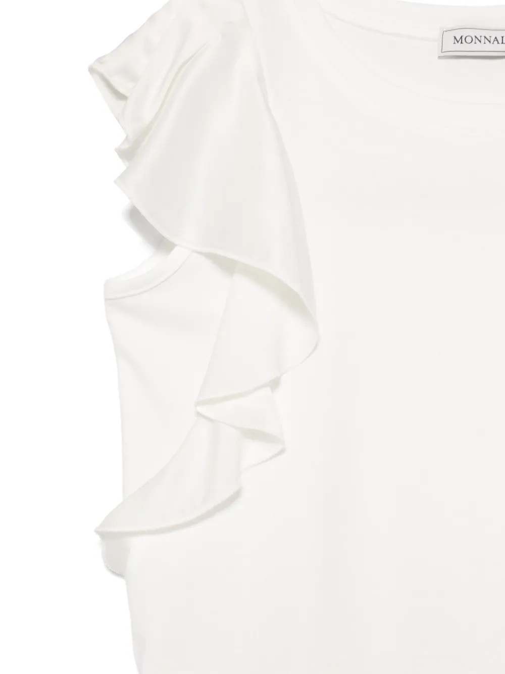 Monnalisa Tanktop met ruches Wit
