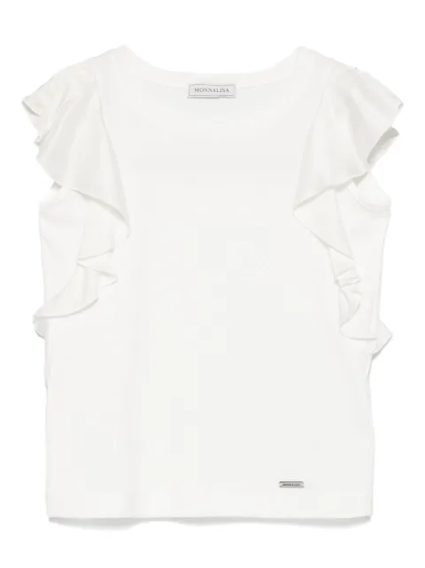 Monnalisa ruffled-trim tank top