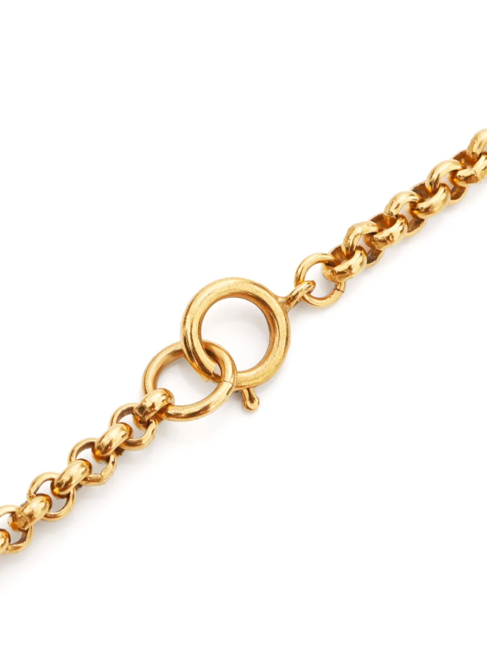 Pre-owned Chanel 1995 Cc Pendant Necklace In Gold