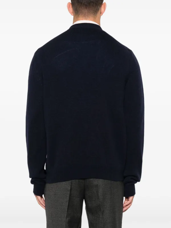 Gucci Web-stripe Trim Cardigan | Blue | FARFETCH
