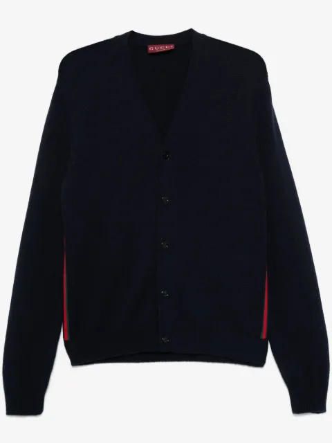 Gucci كارديغان بأطراف بشريط ويب