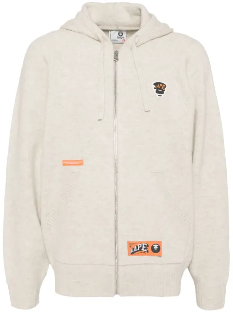 AAPE BY *A BATHING APE moonface-logo zip-up cardigan Men