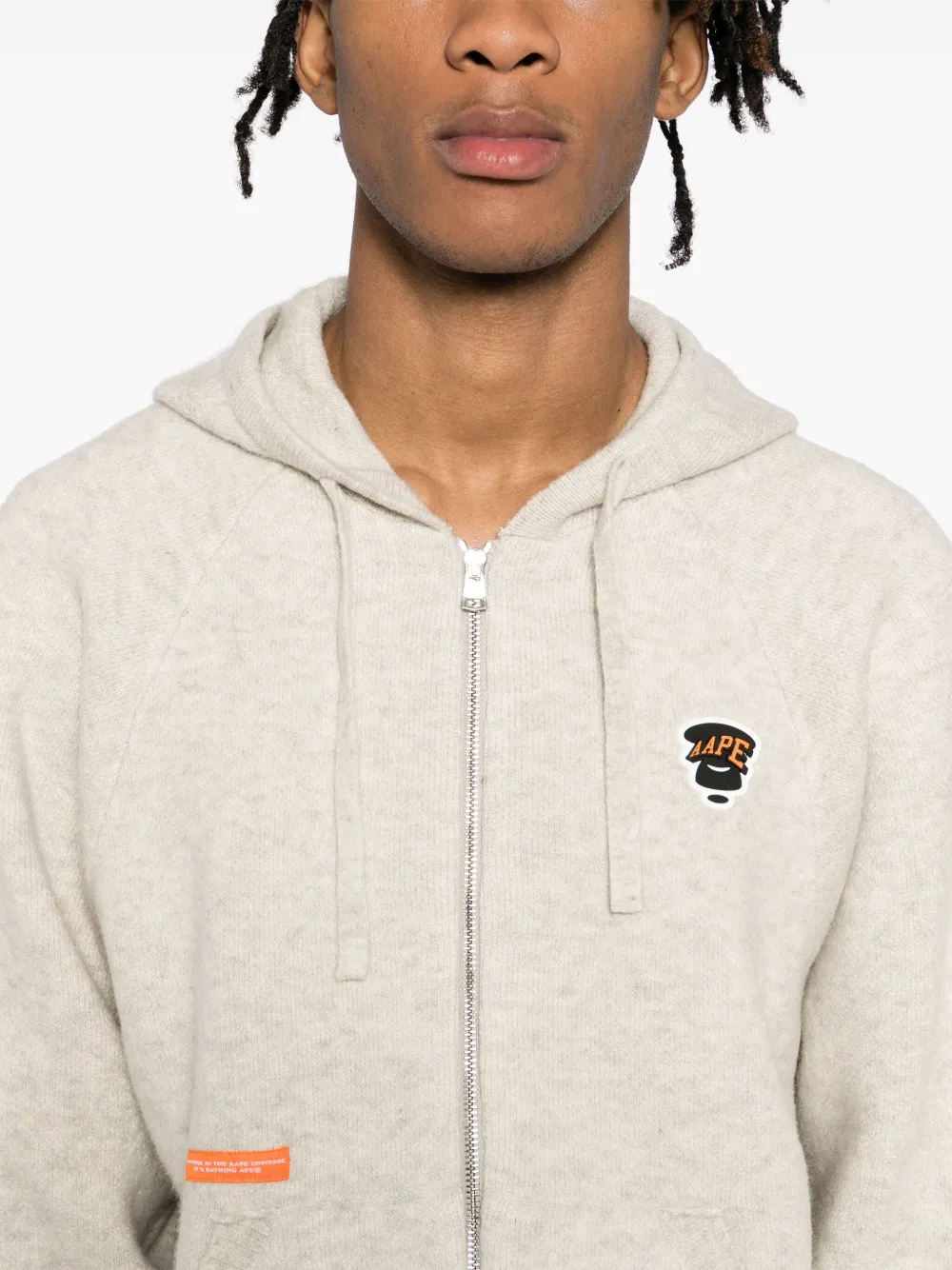 AAPE BY *A BATHING APE Vest met logo en rits Grijs