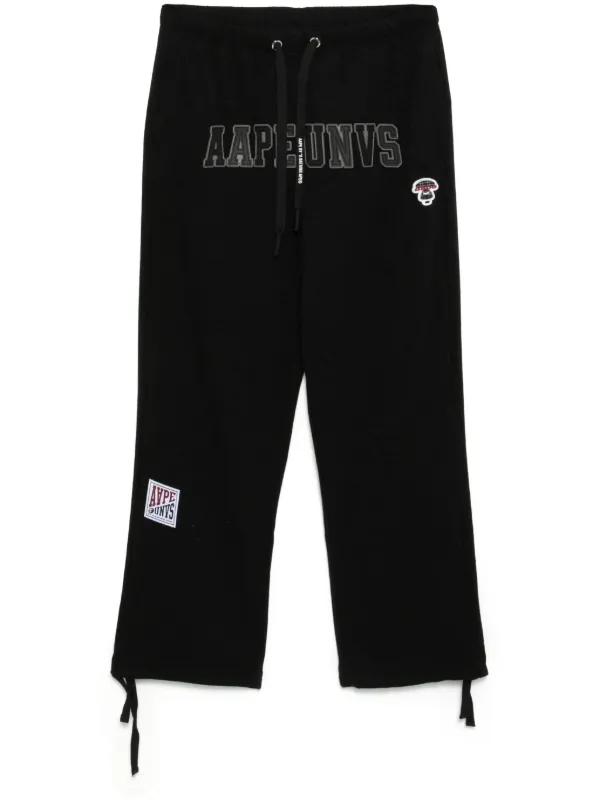 AAPE BY *A BATHING APE® ロゴ トラックパンツ | ブラック