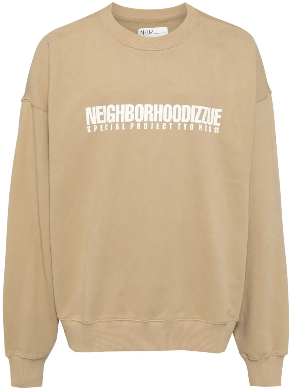 izzue logo print sweatshirt | Neutrals | Image 1