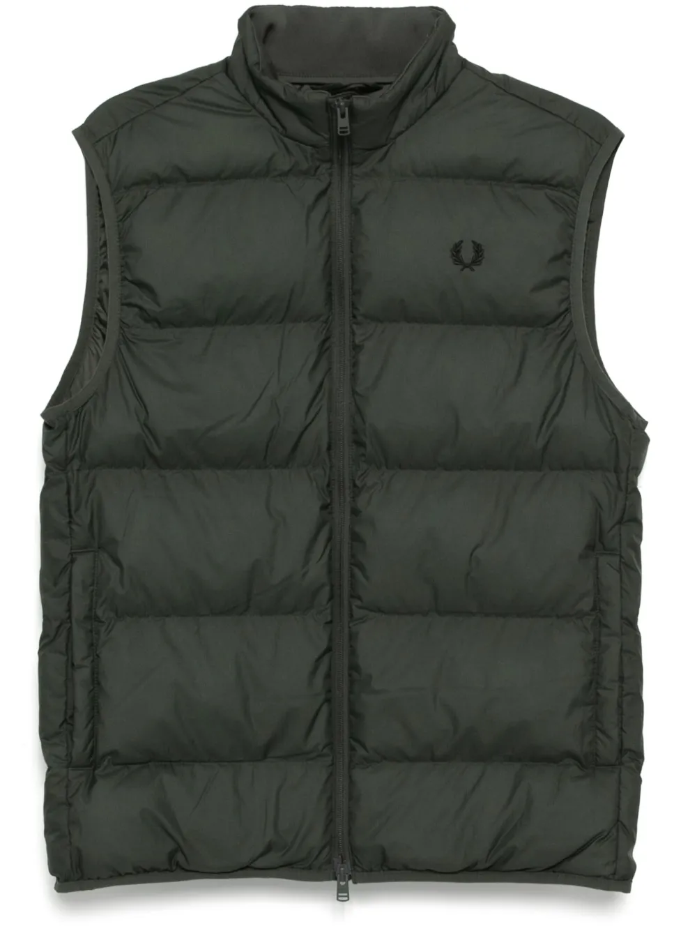 Fred Perry logo-embroidered padded jacket - Green