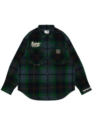 WTAPS ポケットディテール チェック シャツ | グリーン | FARFETCH JP