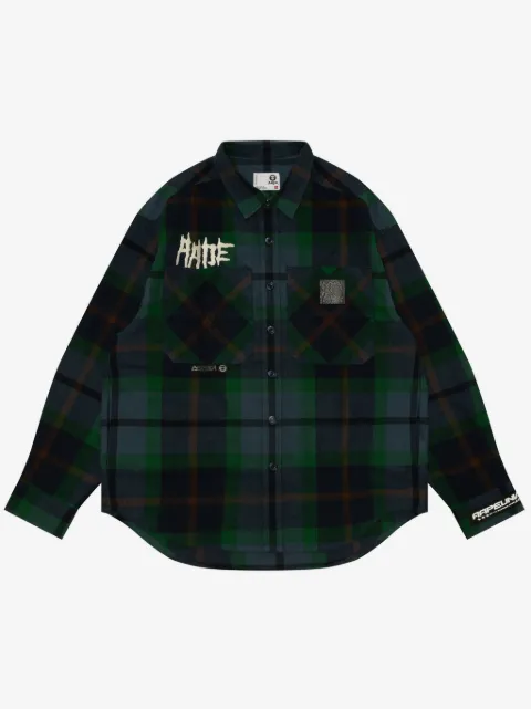AAPE BY *A BATHING APE® camisa a cuadros