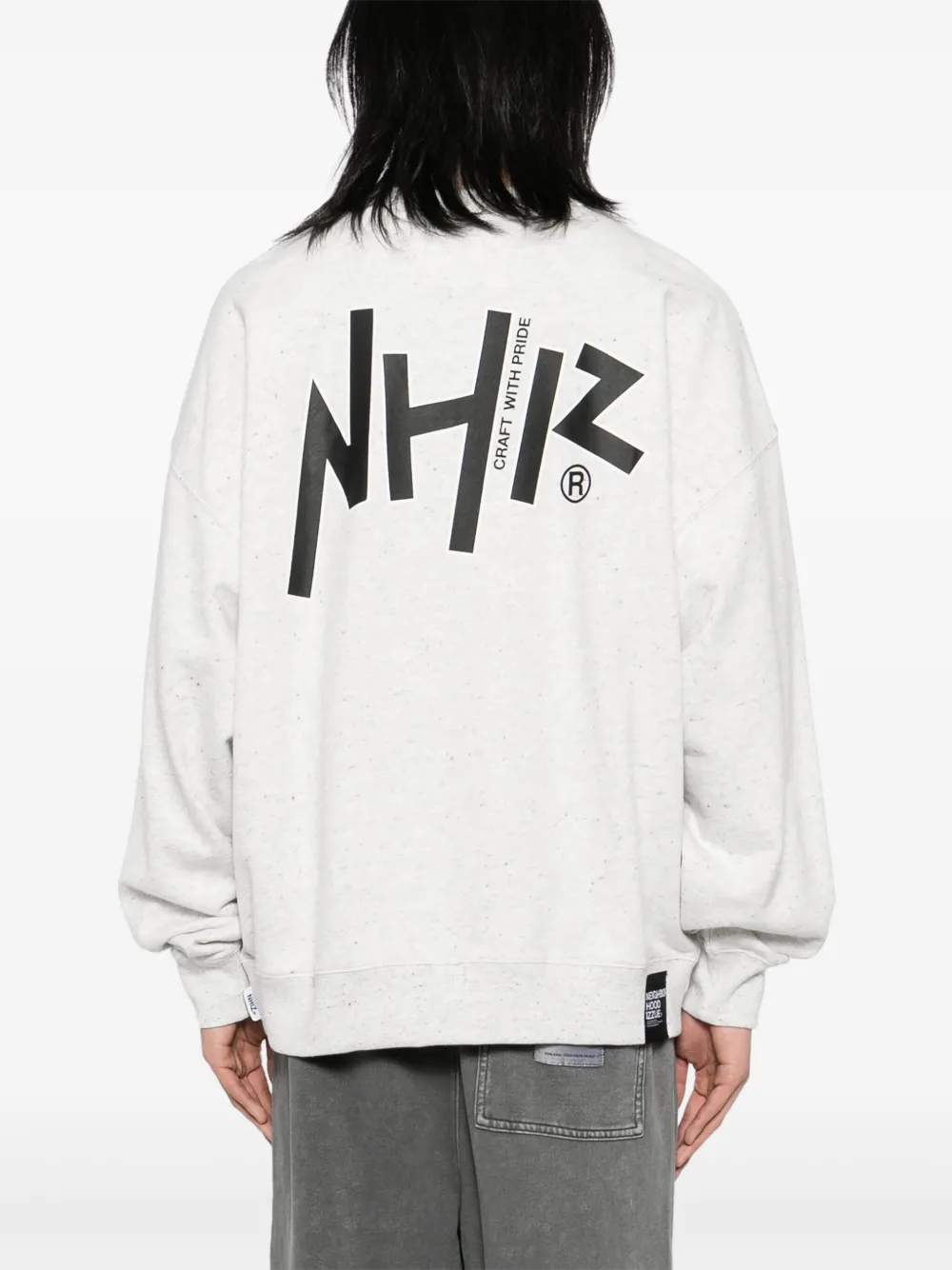 izzue Sweater met logoprint Grijs
