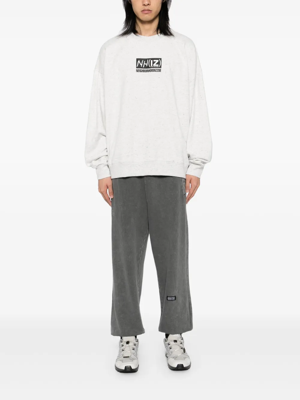 izzue Sweater met logoprint - Grijs