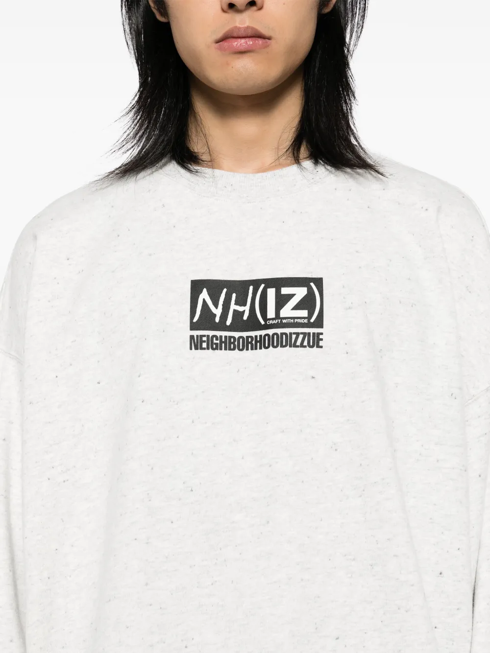 izzue Sweater met logoprint Grijs