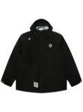 AAPE BY *A BATHING APE® logo-patch layered hooded jacket - Black