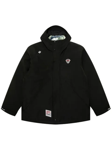 AAPE BY *A BATHING APE® logo-patch layered hooded jacket