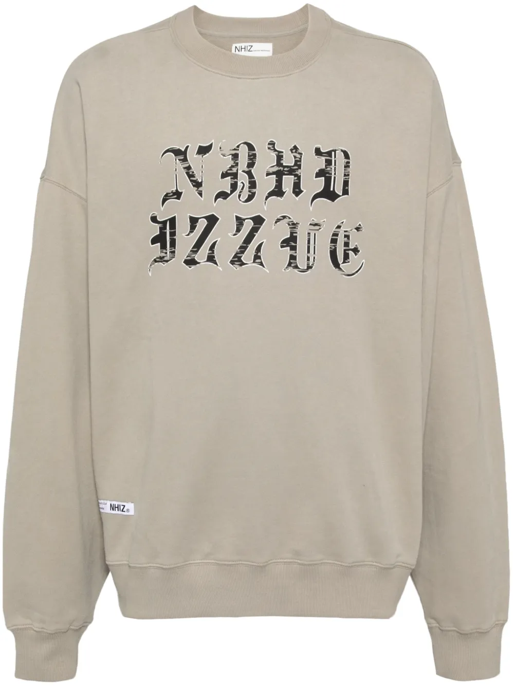 izzue logo print sweatshirt | Neutrals | Image 1