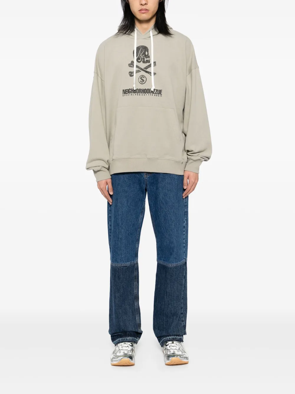 izzue Hoodie met grafische print - Beige