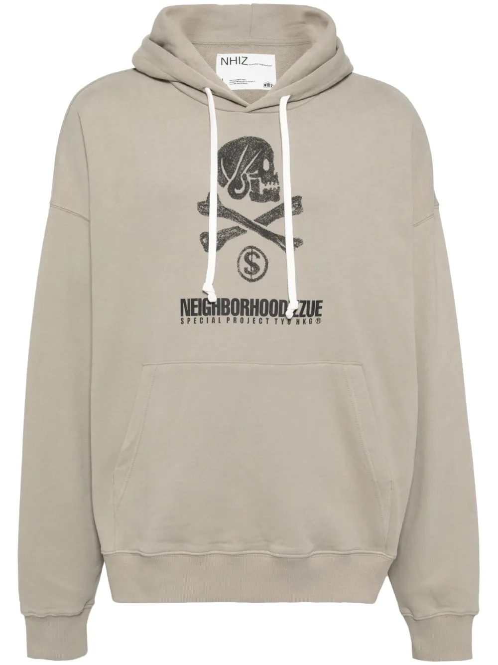 izzue graphic print hoodie | Neutrals | Image 1