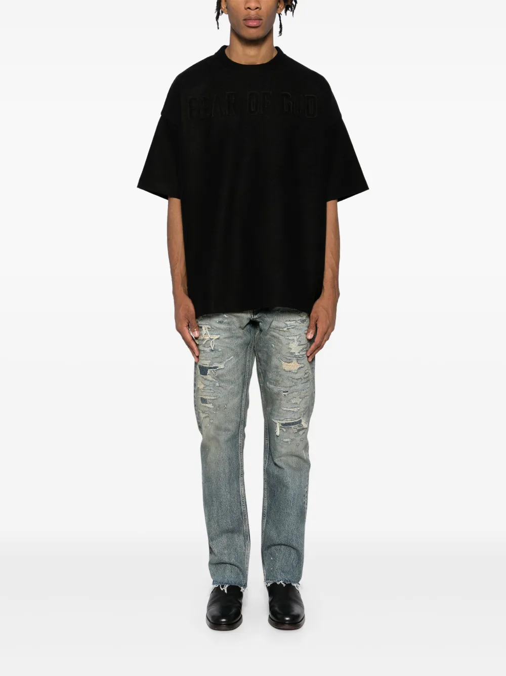 Fear Of God Classic straight jeans met vijf zakken - Blauw