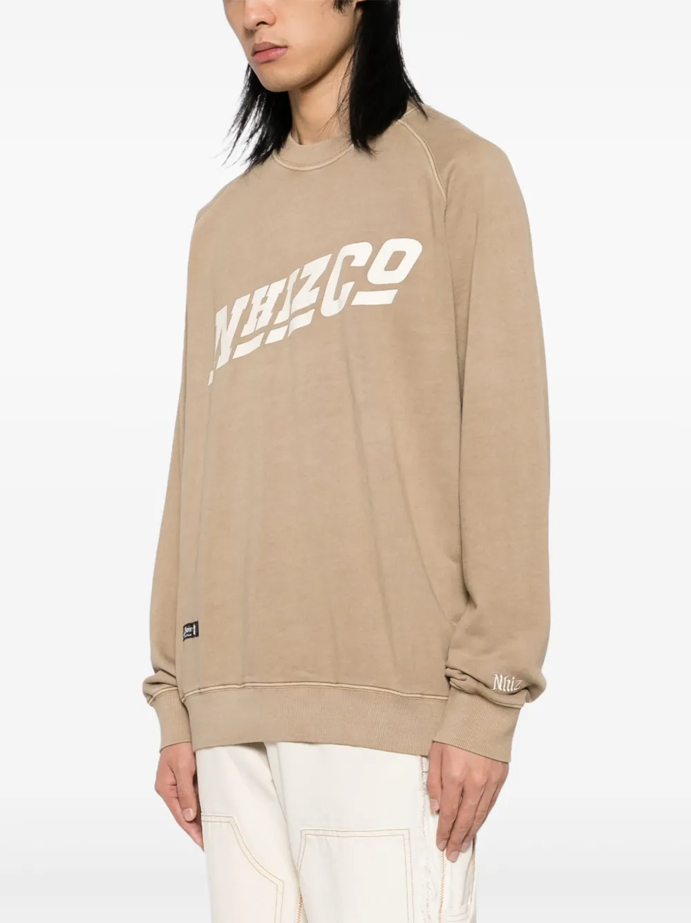 izzue Sweater met logoprint Beige
