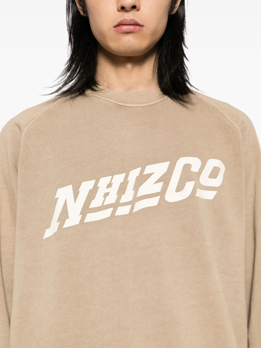 izzue Sweater met logoprint Beige