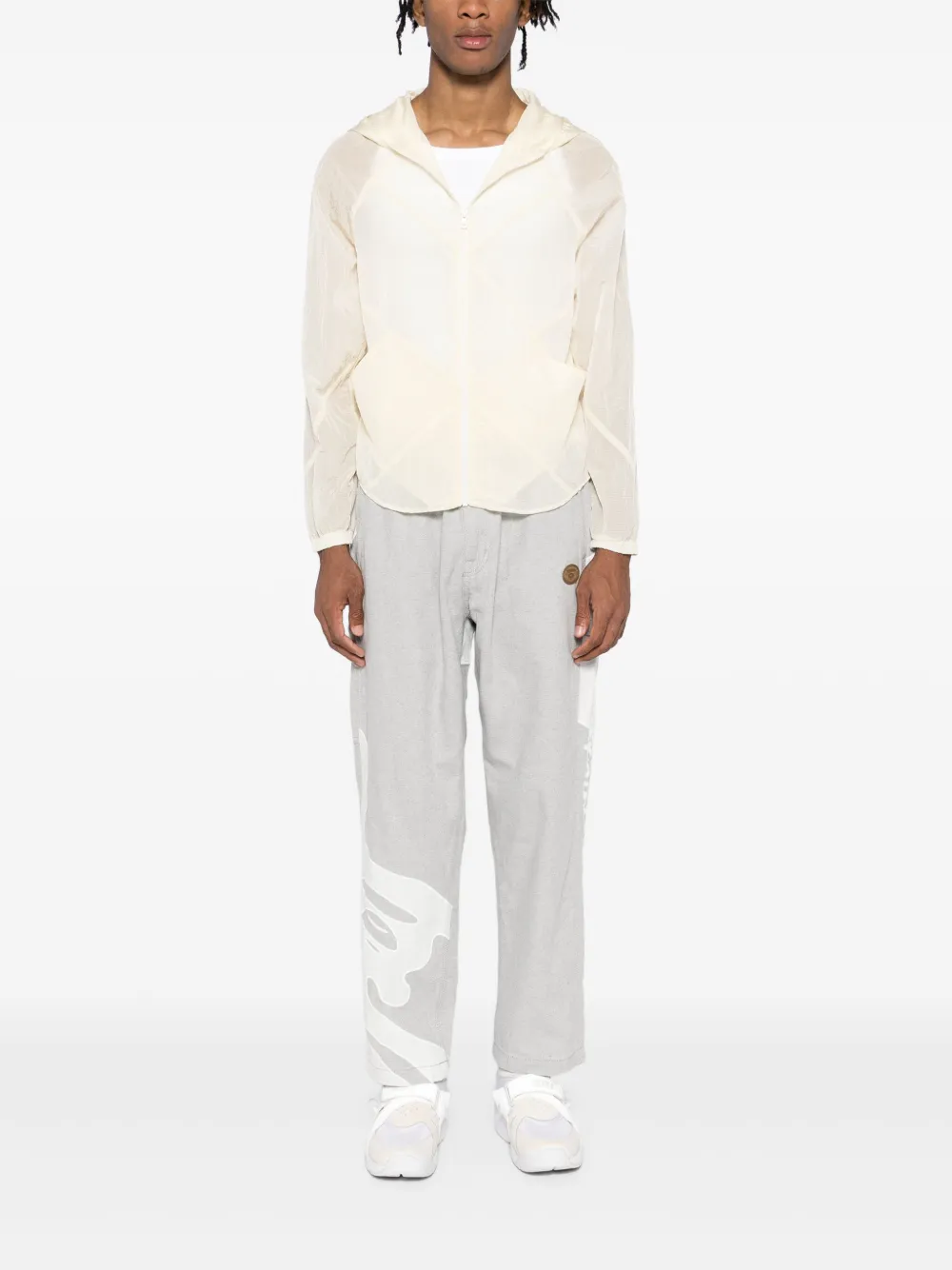 aapeby*abathingape AAPE BY *A BATHING APE Jeans met Moonface-logo - Grijs