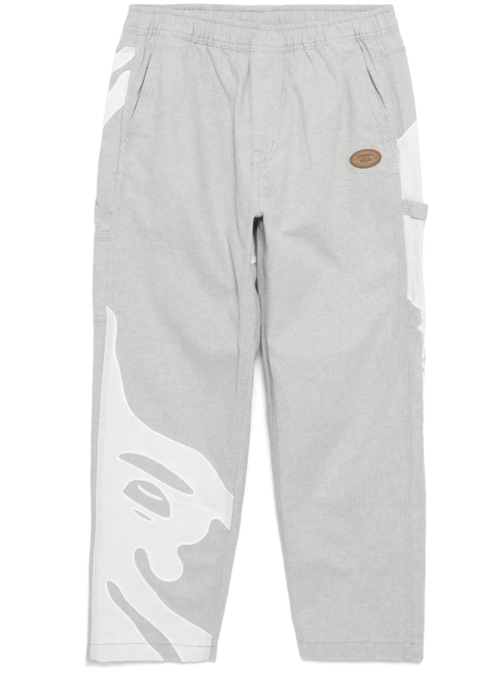 AAPE BY *A BATHING APE® ムーンフェイスロゴ ジーンズ - グレー AAPE BY *A BATHING APE® ムーンフェイスロゴ ジーンズ - グレー