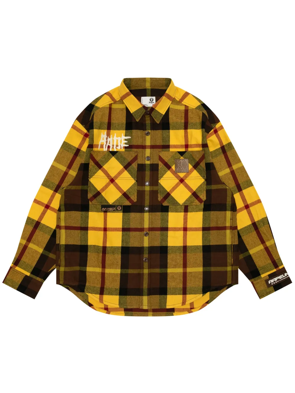 AAPE BY *A BATHING APE® plaid shirt – Yellow
