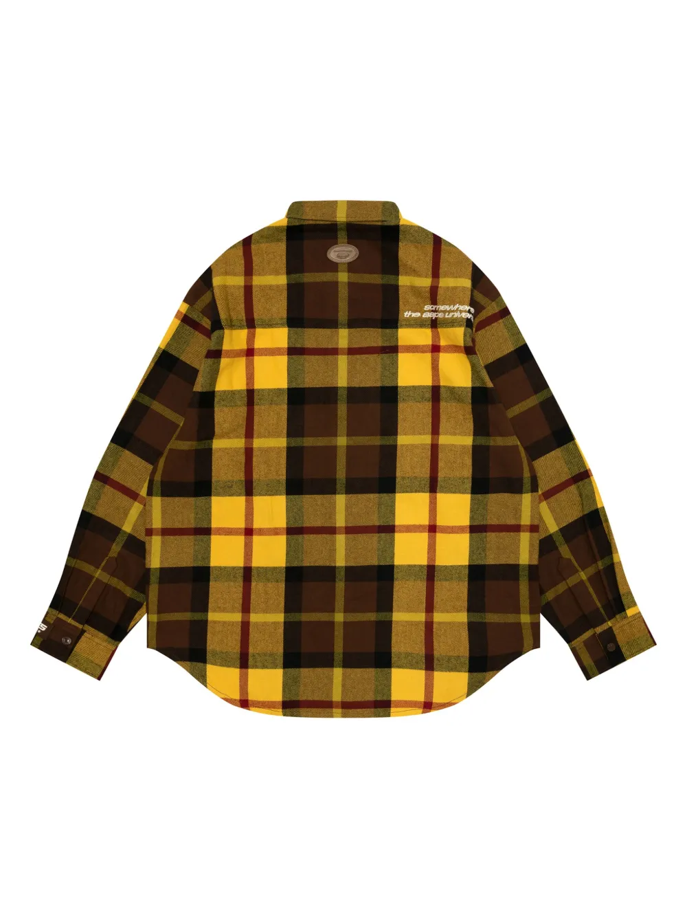 AAPE BY *A BATHING APE® plaid shirt - Geel