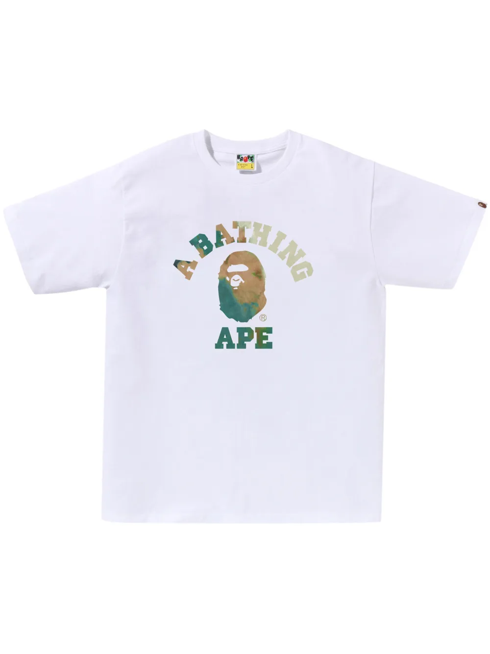 A BATHING APE® playera con logo estampado | blanco | Image 1
