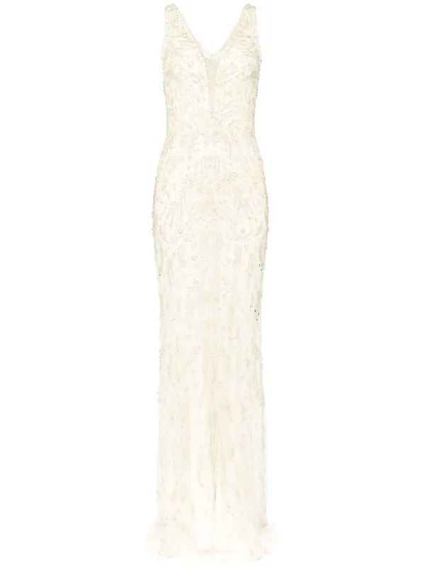 Jenny Packham Nura Dress in Neutrals