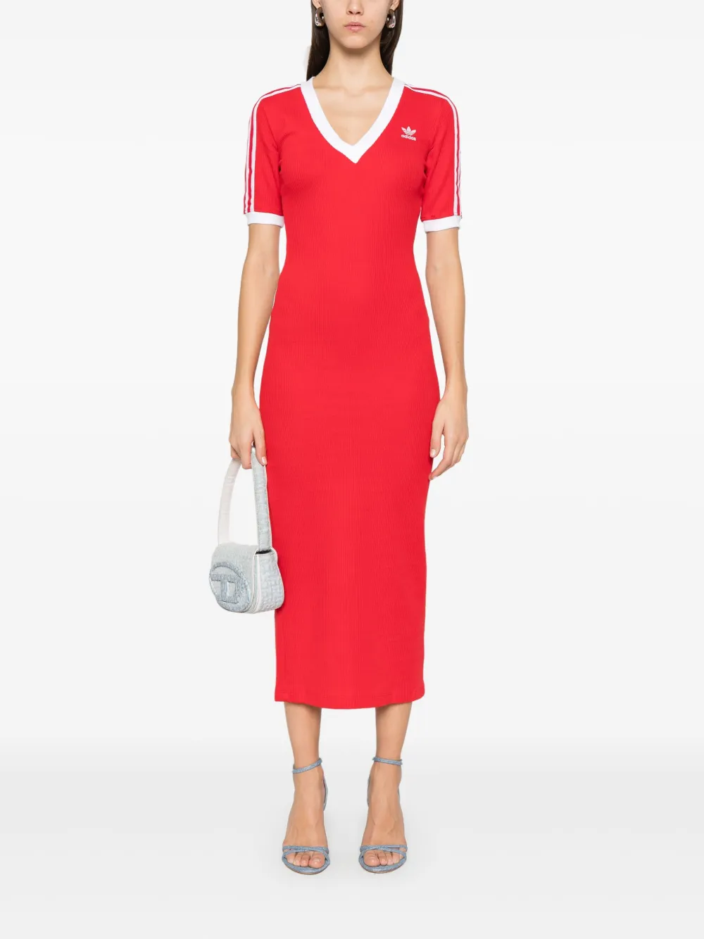 adidas Adicolor maxi-jurk Rood