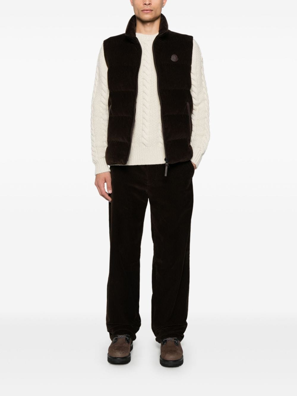 Moncler Acrab gilet - Bruin