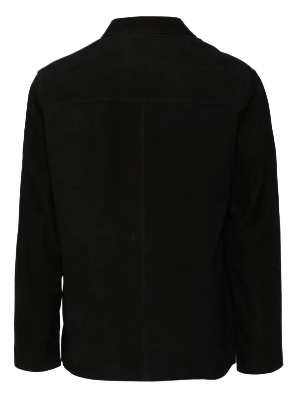 Theory Leather Jacket Black FARFETCH IN