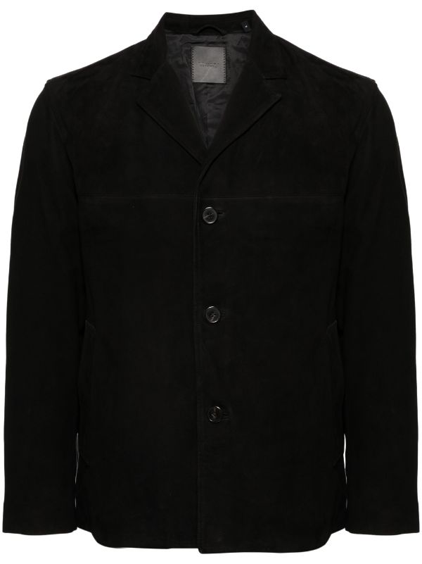 Theory Black Leather deals Blazer Jacket