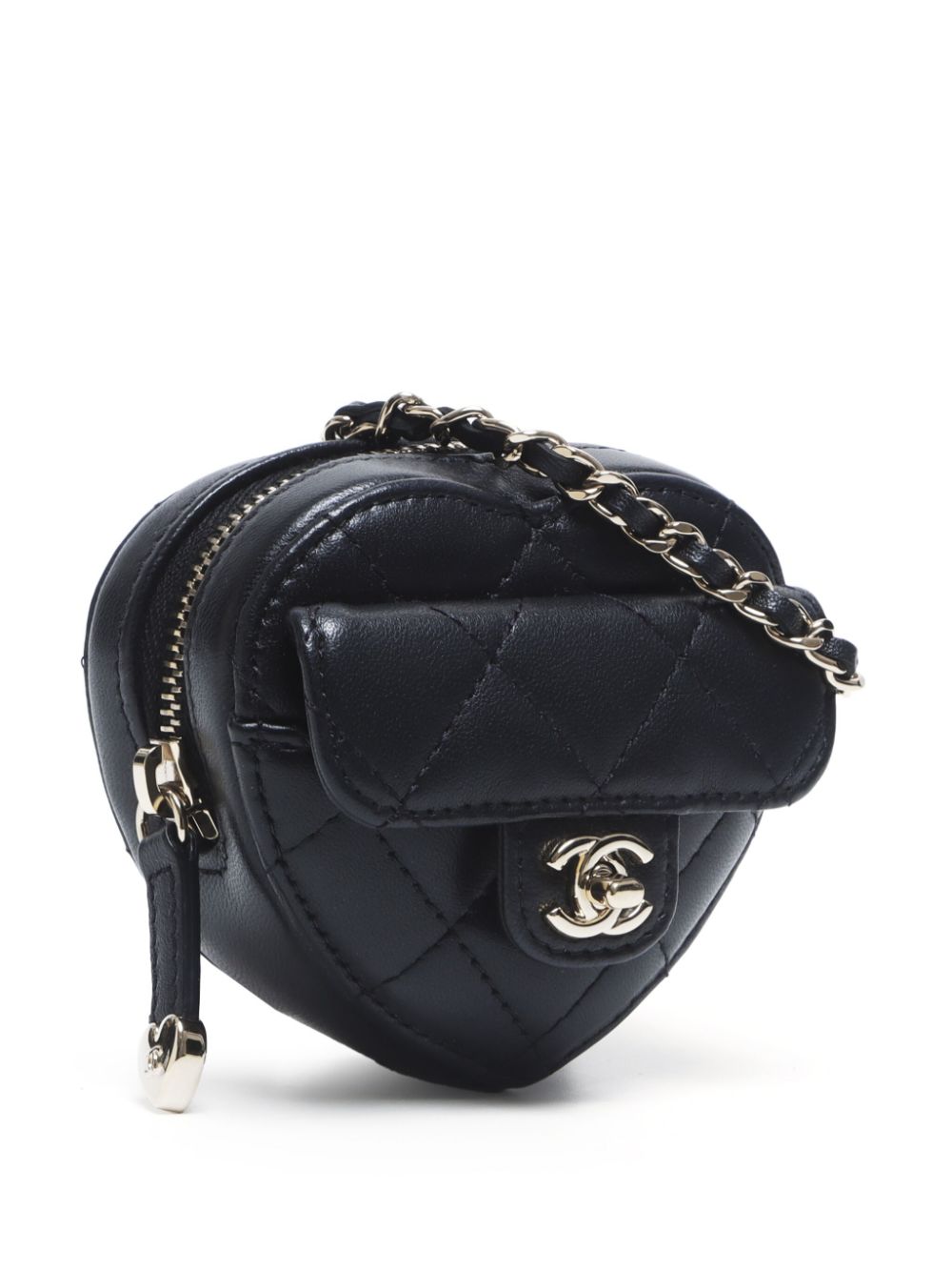 CHANEL 2022 mini CC heart shoulder bag Women