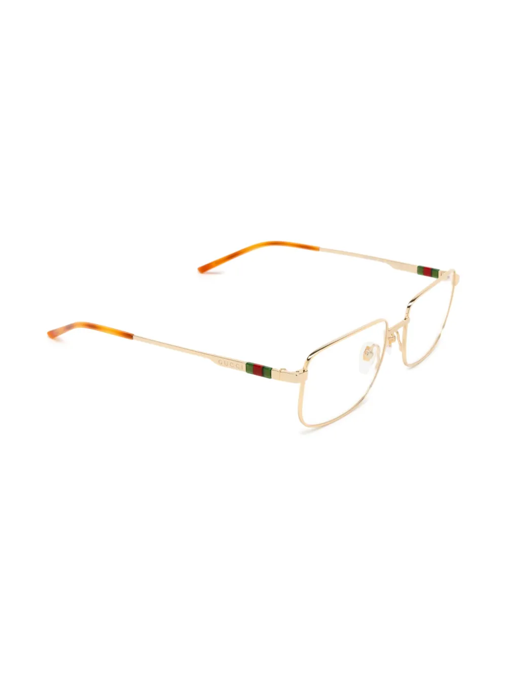 Gucci Eyewear Bril met rechthoekig montuur - Goud