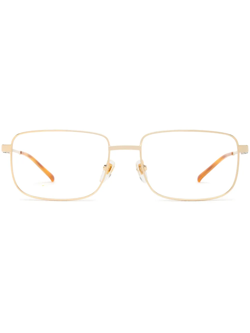Gucci Rectangle-frame Glasses In Gold
