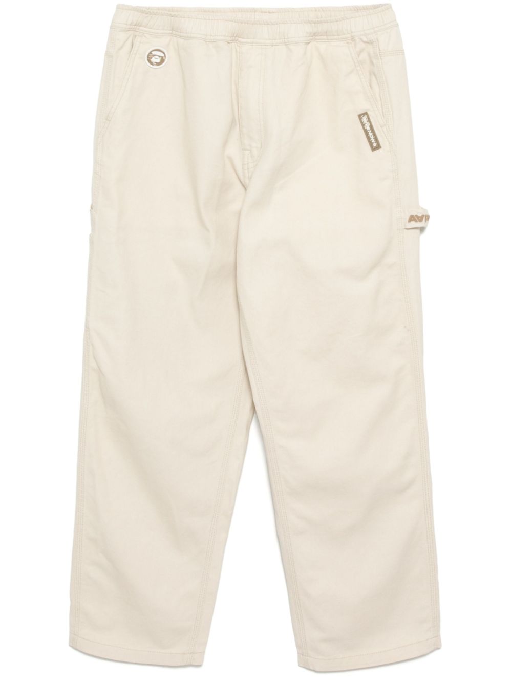 AAPE BY *A BATHING APE® Moonface logo straight-leg trousers