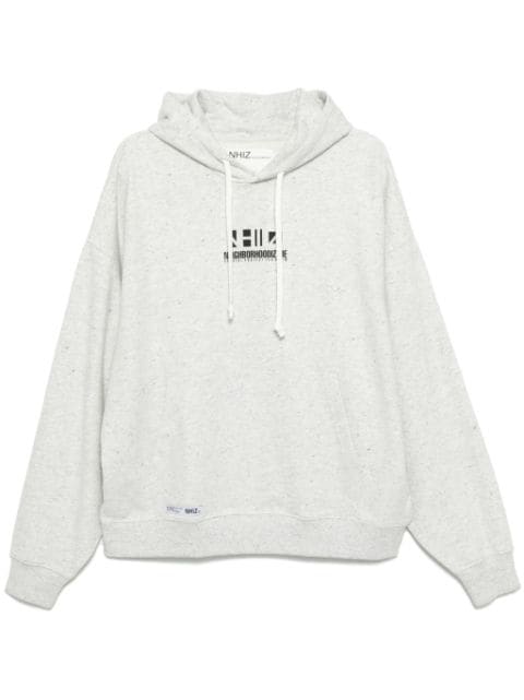 izzue logo print hoodie