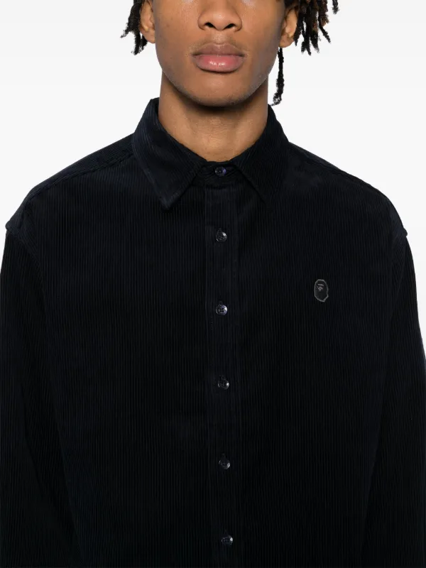 エイプ　コーデュロイシャツ A BATHING APE® コーデュロイ シャツ | ブルー | FARFETCH JP