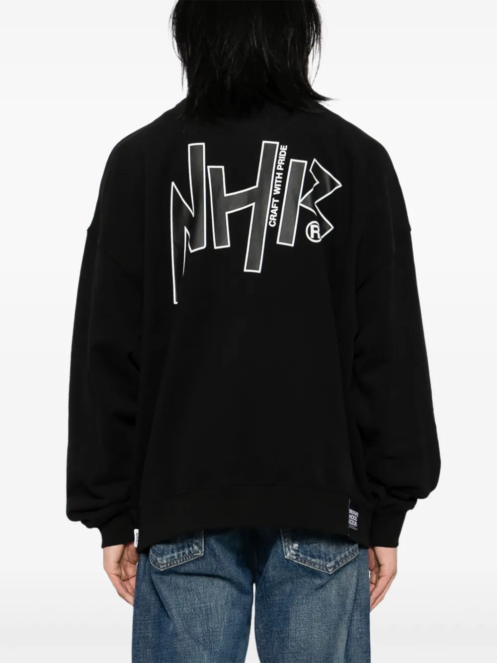 izzue Sweater met logoprint Zwart
