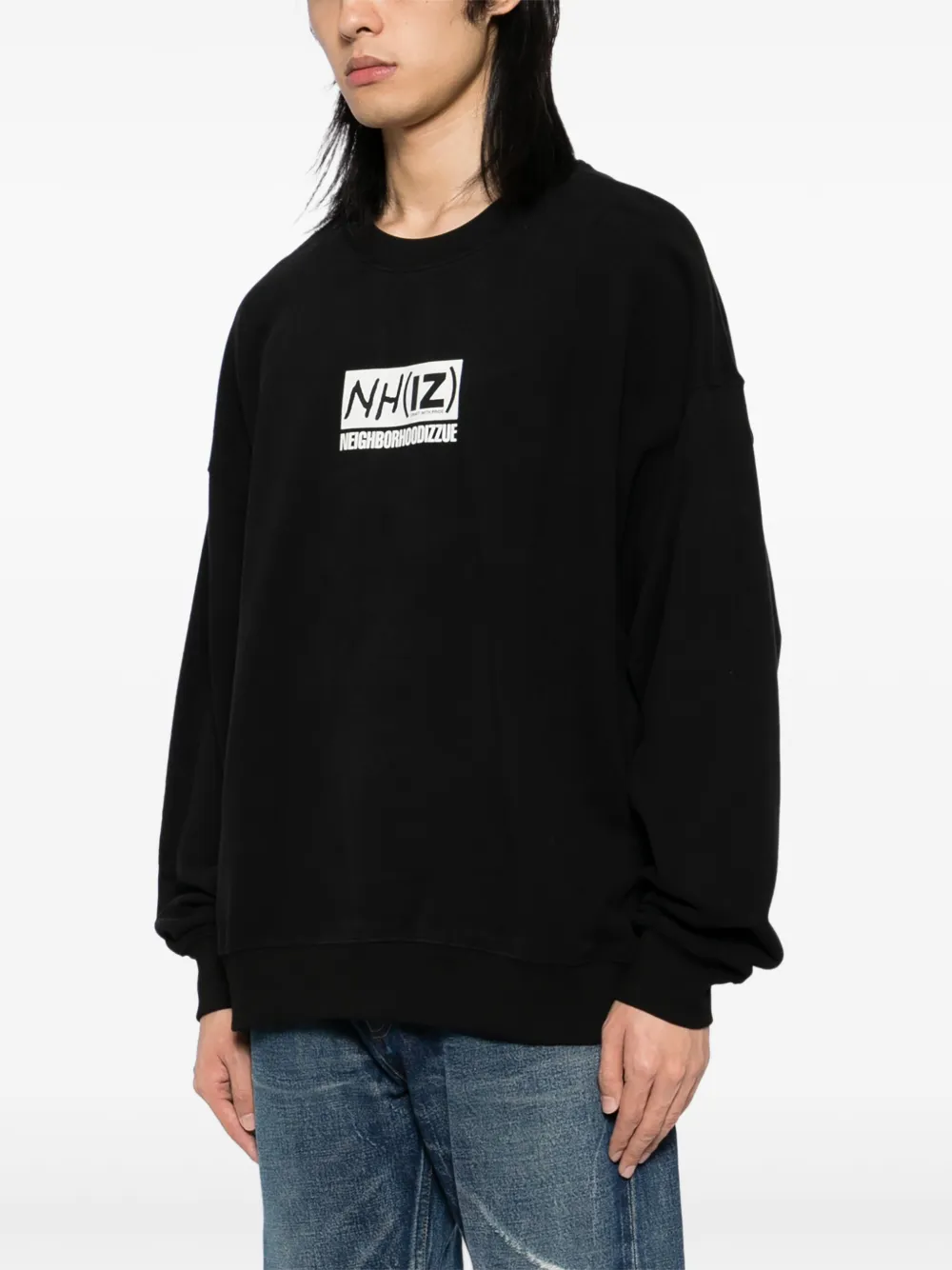izzue Sweater met logoprint Zwart