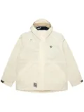 AAPE BY *A BATHING APE® logo-patch layered hooded jacket - Neutrals