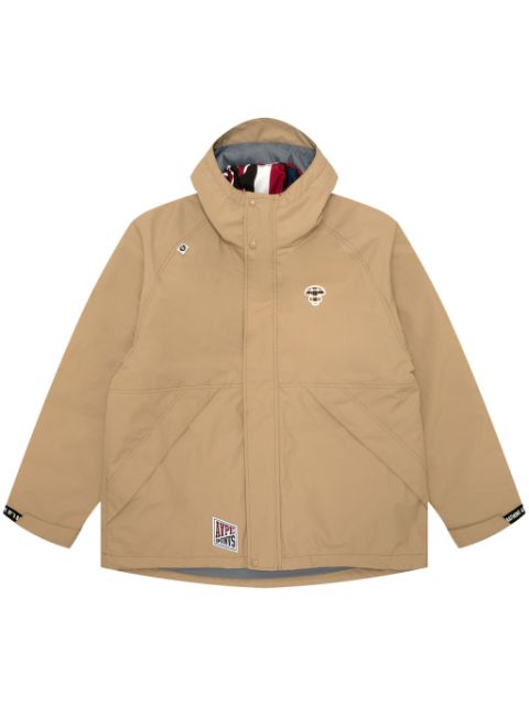 AAPE BY *A BATHING APE logo-patch layered hooded jacket Men