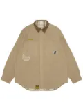 AAPE BY *A BATHING APE® logo-embroidered shirt - Neutrals