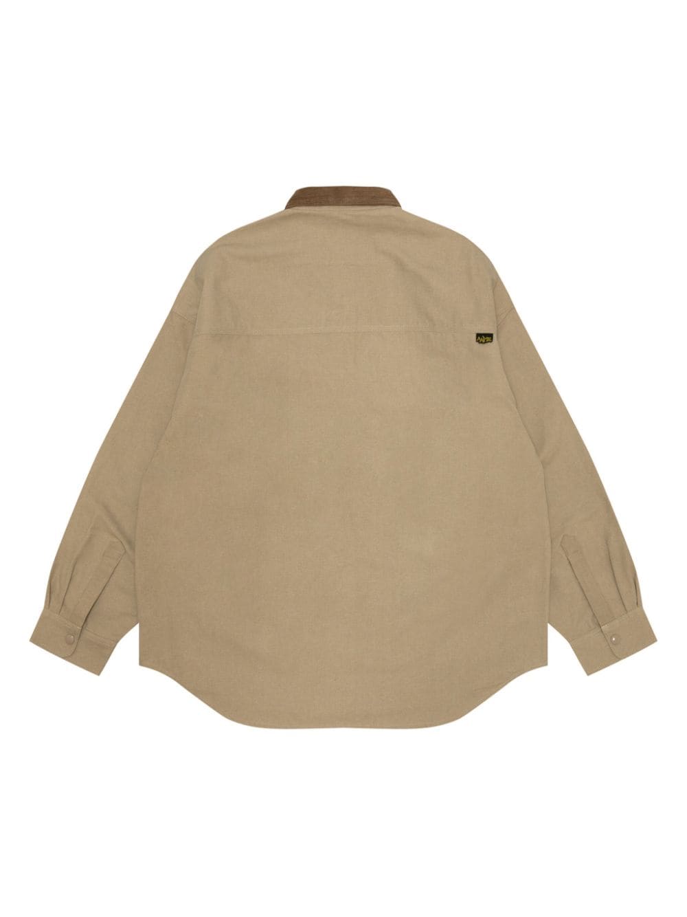 Shop Aape By A Bathing Ape Logo-embroidered Shirt In Neutrals