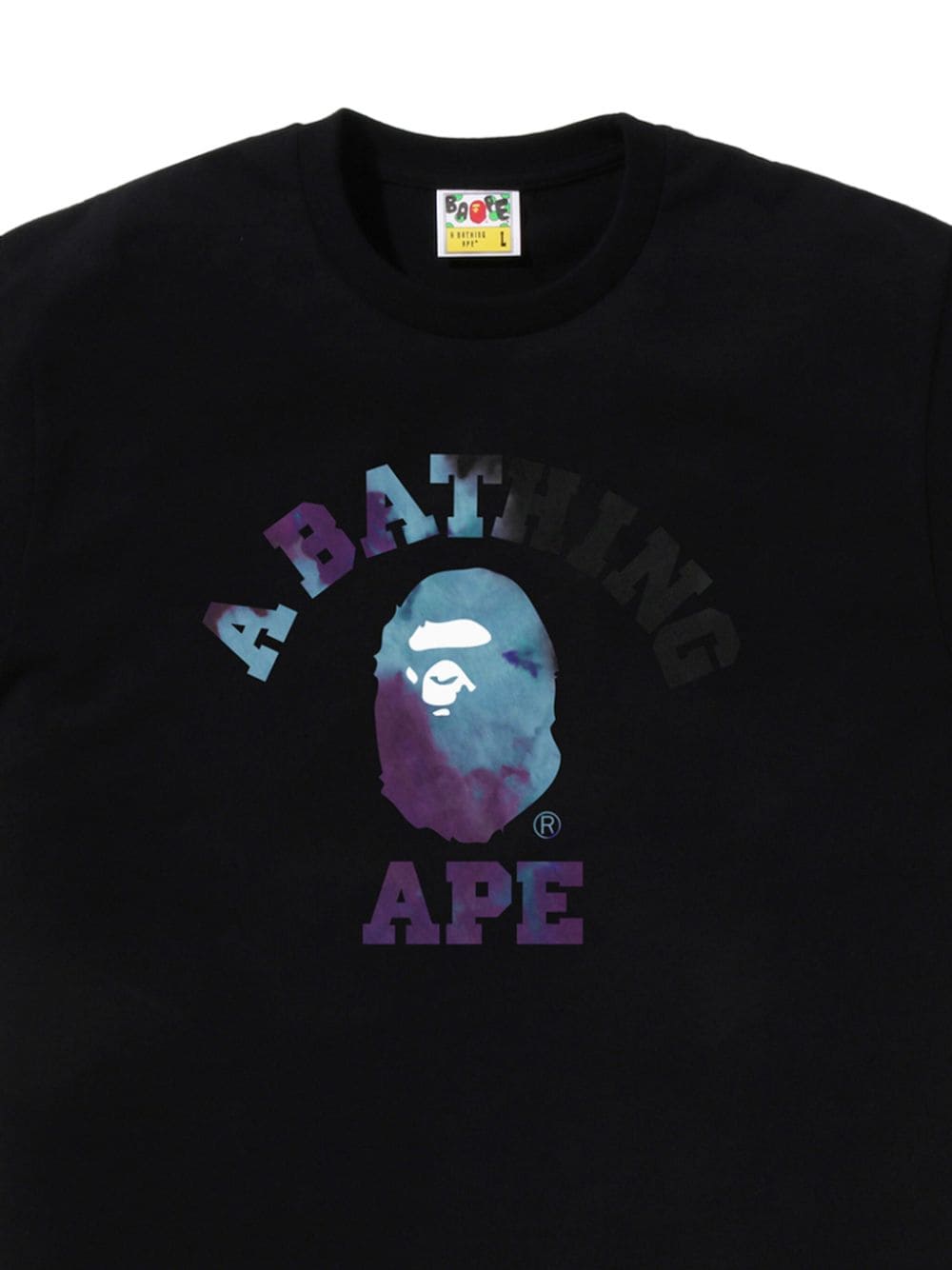 A BATHING APE® logo-print T-shirt - Zwart