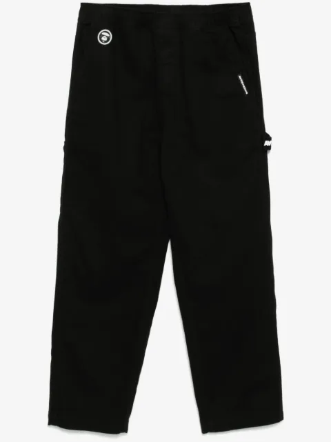 AAPE BY *A BATHING APE® Moonface logo straight-leg trousers